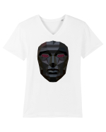 Boss Mask front Man Tricou mânecă scurtă guler V Bărbat Presenter