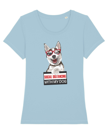 Social Distance Husky Sky Blue