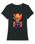 Electric Sun  Tricou mânecă scurtă guler larg fitted Damă Expresser