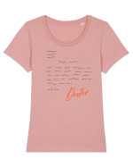 Scrisoare medicala Tricou mânecă scurtă guler larg fitted Damă Expresser