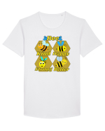 Bee Pun Tricou mânecă scurtă guler larg Bărbat Skater