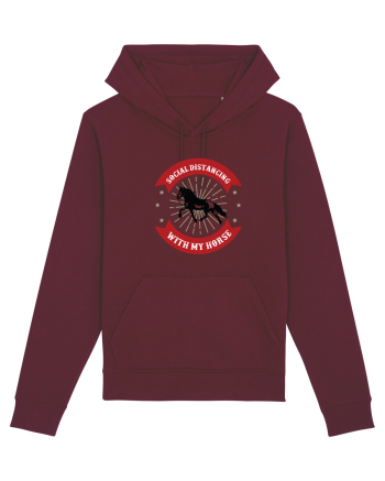 Social Distancing Horse Burgundy