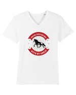 Social Distancing Horse Tricou mânecă scurtă guler V Bărbat Presenter