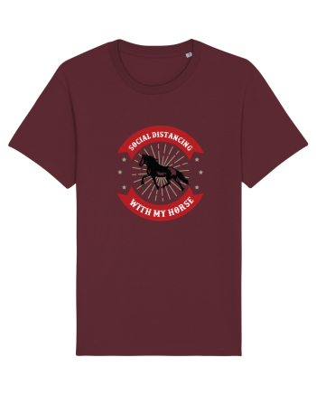 Social Distancing Horse Burgundy