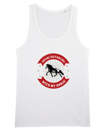 Social Distancing Horse White