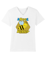 Bee Pun Tricou mânecă scurtă guler V Bărbat Presenter