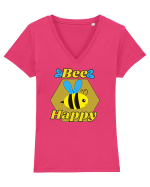 Bee Pun Tricou mânecă scurtă guler V Damă Evoker