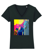 Cool Girl Tricou mânecă scurtă guler V Damă Evoker