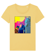 Cool Girl Tricou mânecă scurtă guler larg fitted Damă Expresser