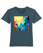 Cool Girl Tricou mânecă scurtă guler V Bărbat Presenter
