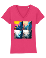 Cool Girl Tricou mânecă scurtă guler V Damă Evoker