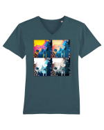 Cool Girl Tricou mânecă scurtă guler V Bărbat Presenter