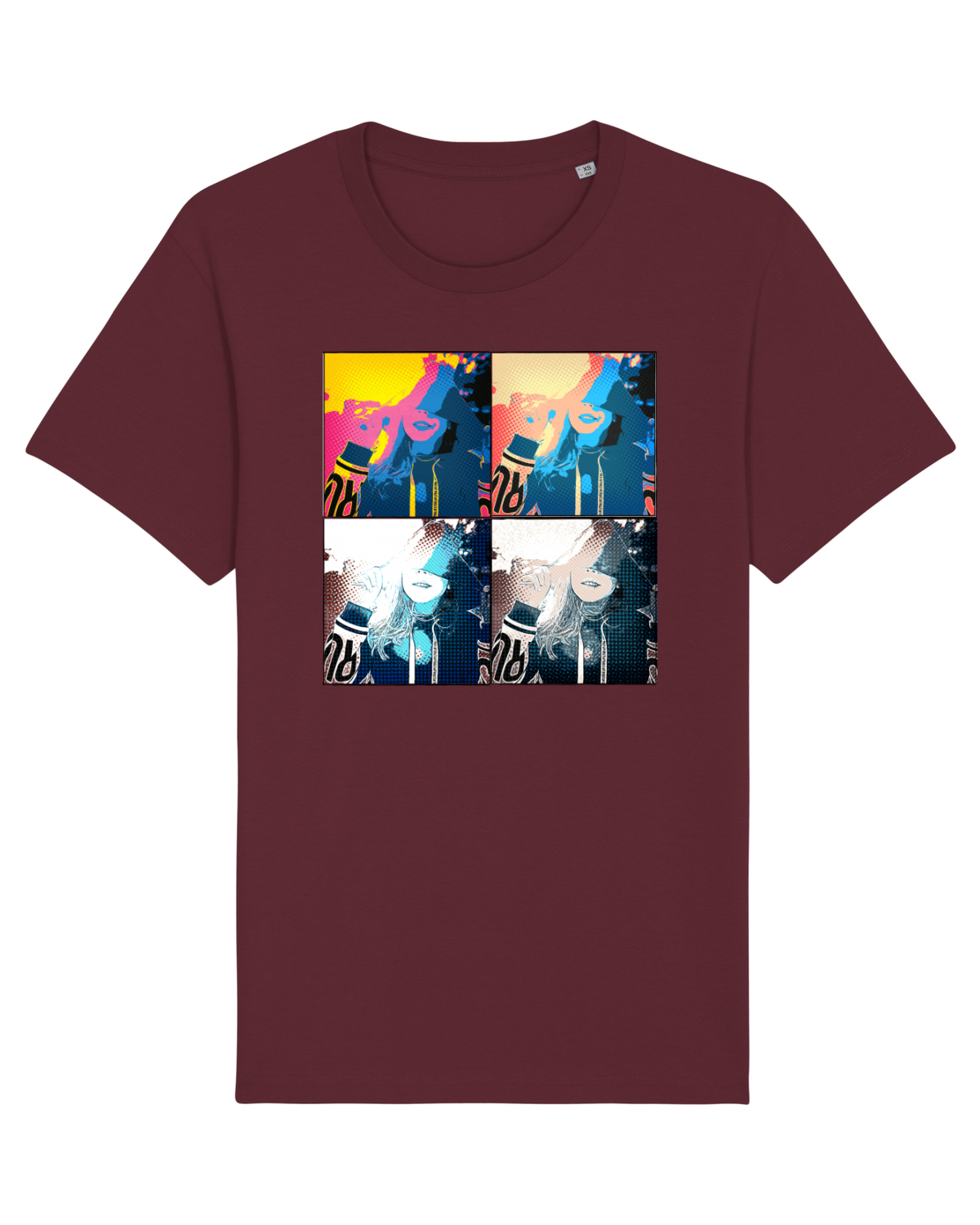 Tricou mânecă scurtă Unisex Rocker Burgundy