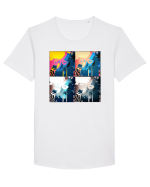 Cool Girl Tricou mânecă scurtă guler larg Bărbat Skater