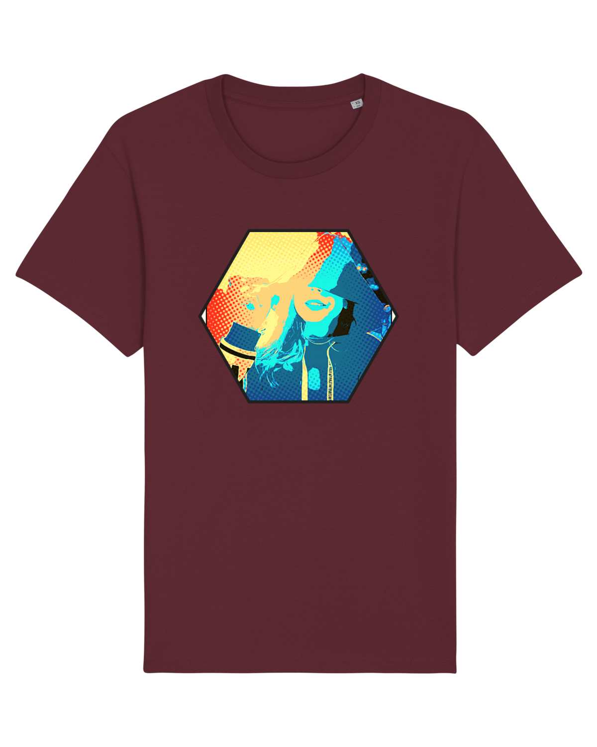 Tricou mânecă scurtă Unisex Rocker Burgundy