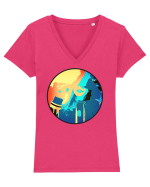 Cool Girl Tricou mânecă scurtă guler V Damă Evoker