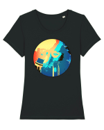 Cool Girl Tricou mânecă scurtă guler larg fitted Damă Expresser