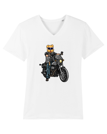 Amuzant Pentru Motociclisti Si Iubitori De Caini White