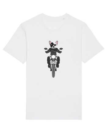 Amuzant Pentru Motociclisti Si Iubitori De Caini White