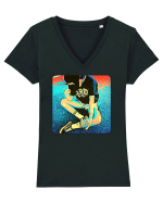 Cool Girl Tricou mânecă scurtă guler V Damă Evoker