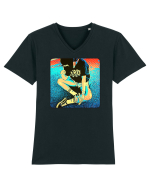 Cool Girl Tricou mânecă scurtă guler V Bărbat Presenter