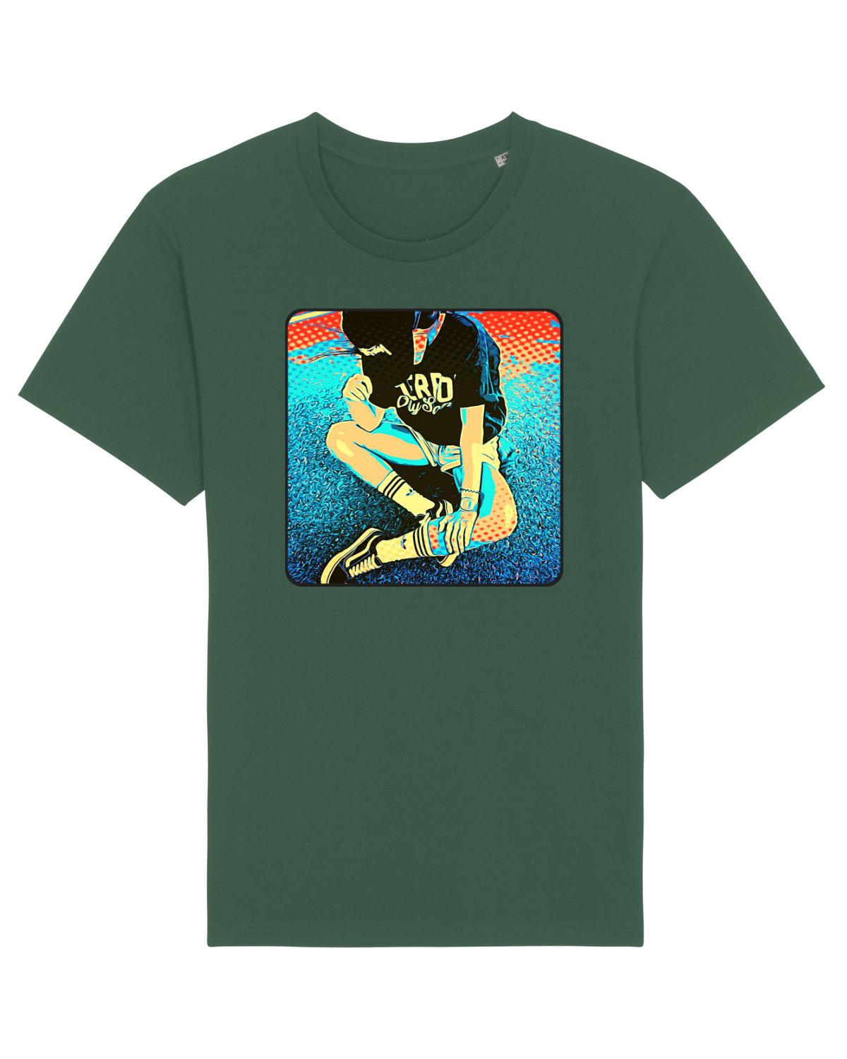 Tricou mânecă scurtă Unisex Rocker Bottle Green