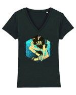 Cool Girl Tricou mânecă scurtă guler V Damă Evoker