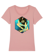 Cool Girl Tricou mânecă scurtă guler larg fitted Damă Expresser