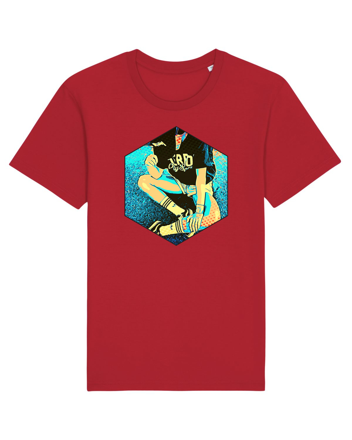 Tricou mânecă scurtă Unisex Rocker Red