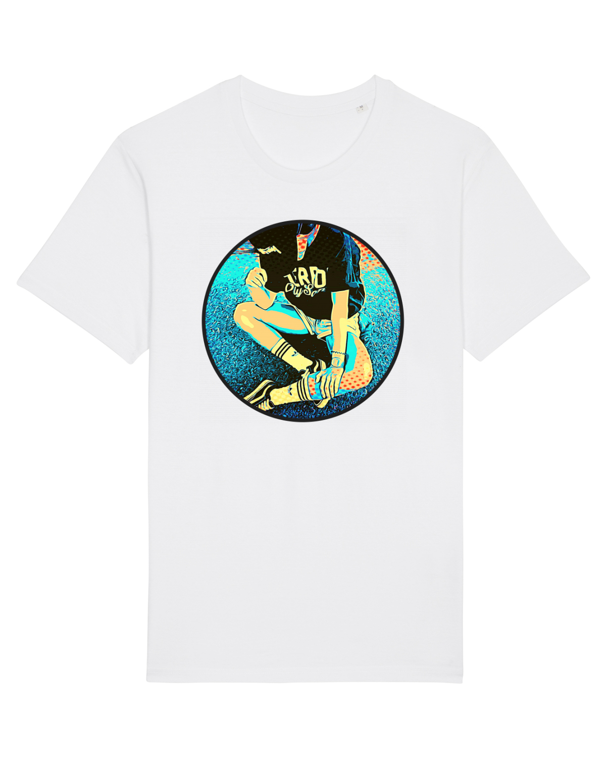 Tricou mânecă scurtă Unisex Rocker White