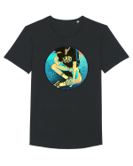 Cool Girl Tricou mânecă scurtă guler larg Bărbat Skater