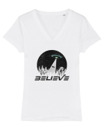 Believe Tricou mânecă scurtă guler V Damă Evoker