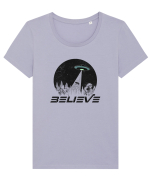 Believe Tricou mânecă scurtă guler larg fitted Damă Expresser