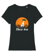 Take Me Tricou mânecă scurtă guler larg fitted Damă Expresser