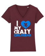 Crazy girlfriend Tricou mânecă scurtă guler V Damă Evoker