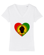 Peace Love Resist Tricou mânecă scurtă guler V Damă Evoker