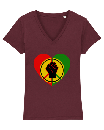 Peace Love Resist Burgundy