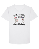 Social Distance Skeleton Tricou mânecă scurtă guler larg Bărbat Skater