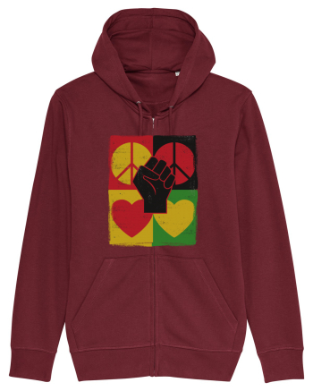 Peace Love Resist Burgundy