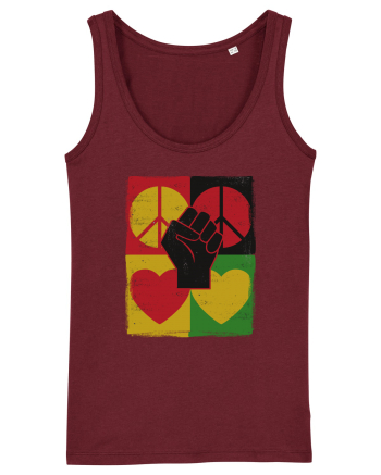 Peace Love Resist Burgundy