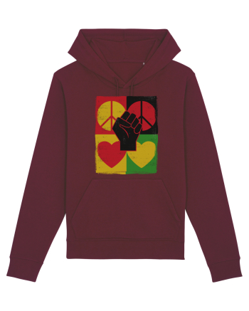 Peace Love Resist Burgundy