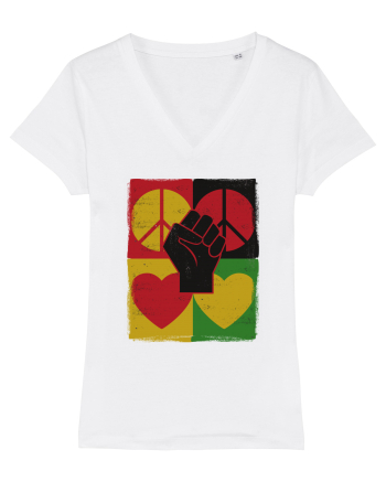 Peace Love Resist White