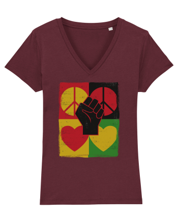 Peace Love Resist Burgundy