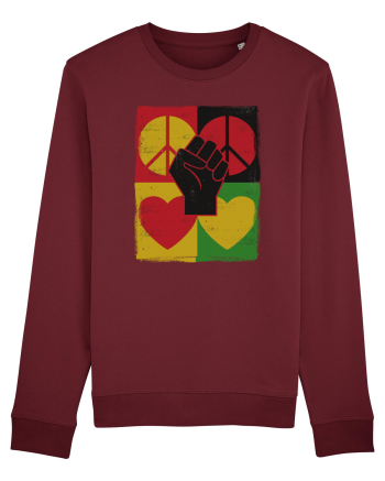 Peace Love Resist Burgundy