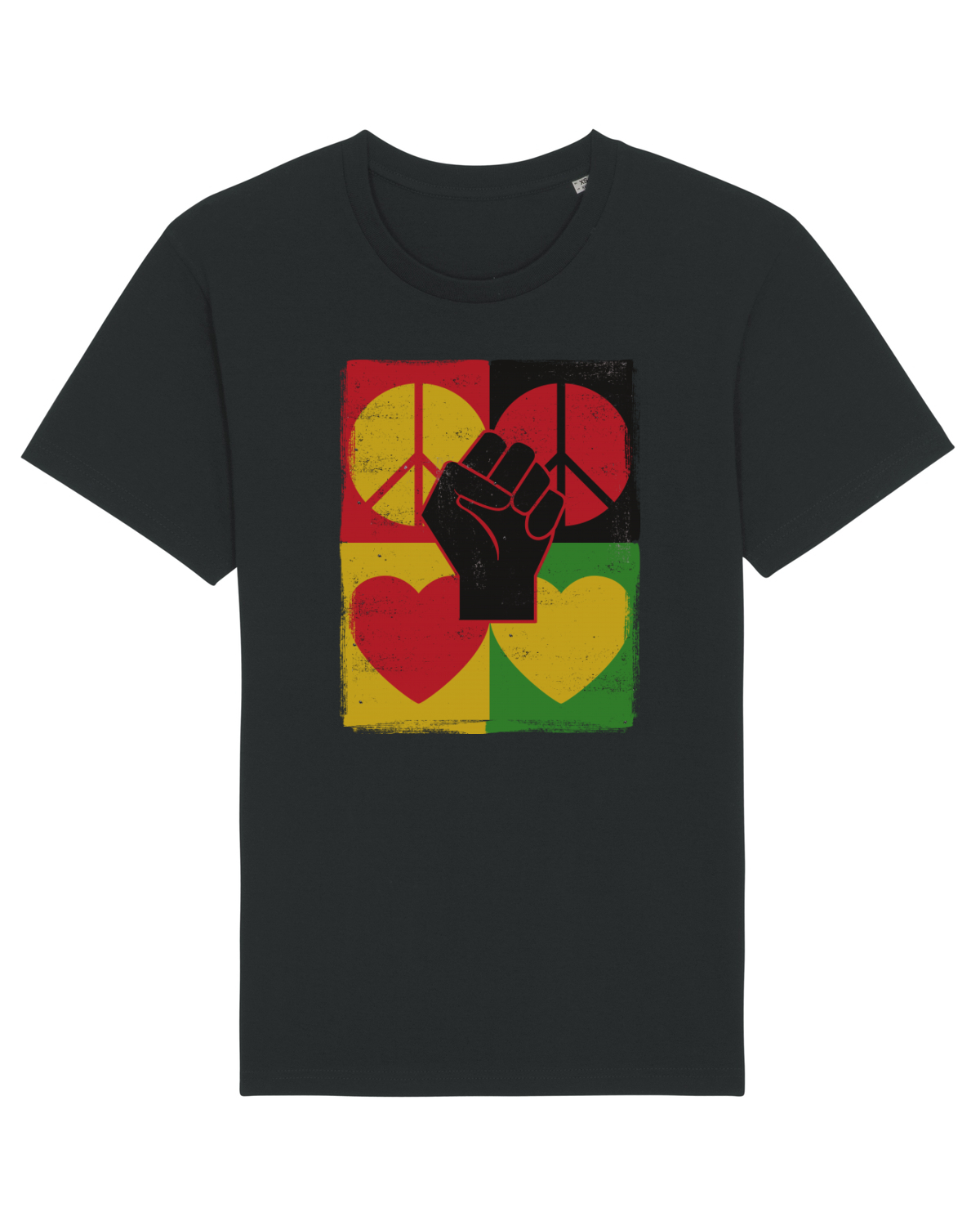 Tricou mânecă scurtă Unisex Rocker Black