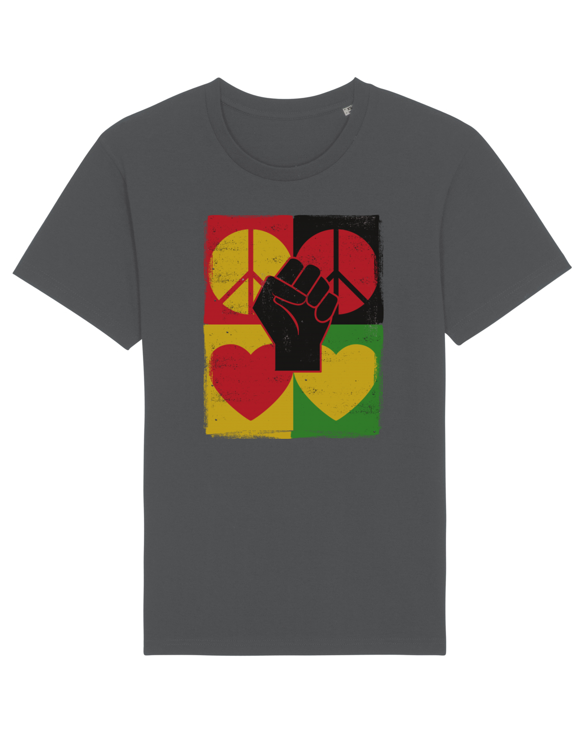 Tricou mânecă scurtă Unisex Rocker Anthracite