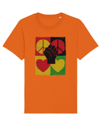 Peace Love Resist Bright Orange