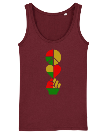Peace Love Resist Burgundy