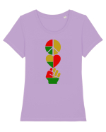 Peace Love Resist Tricou mânecă scurtă guler larg fitted Damă Expresser