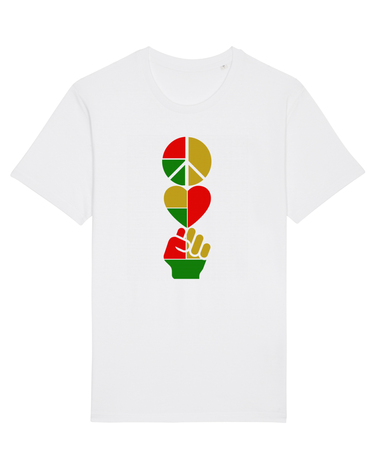 Tricou mânecă scurtă Unisex Rocker White